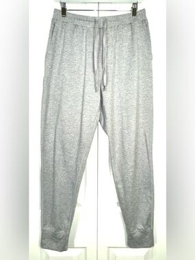 Quince Flowknit Performance Joggers heather pale grey Medium EUC